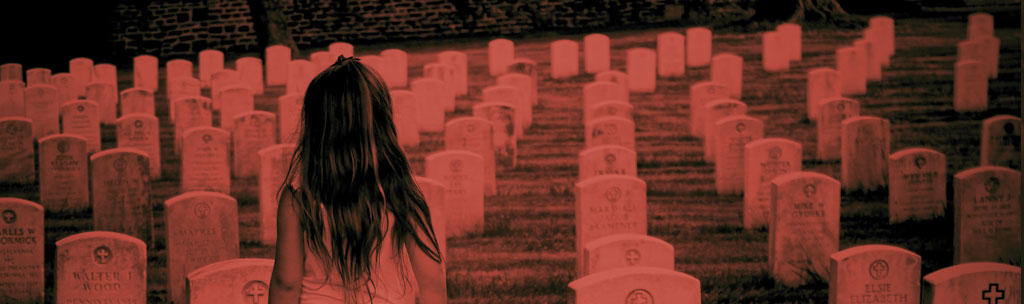 Girl in Cemetery with Headstones - Milwaukee Wrongful Death Lawyers Domnitz & Domnitz